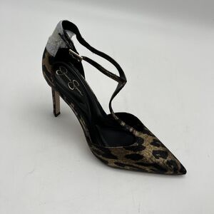 Jessica Simpson Qamille Dress Sandals Womens 8M Green Ankle Strap Stiletto Heel